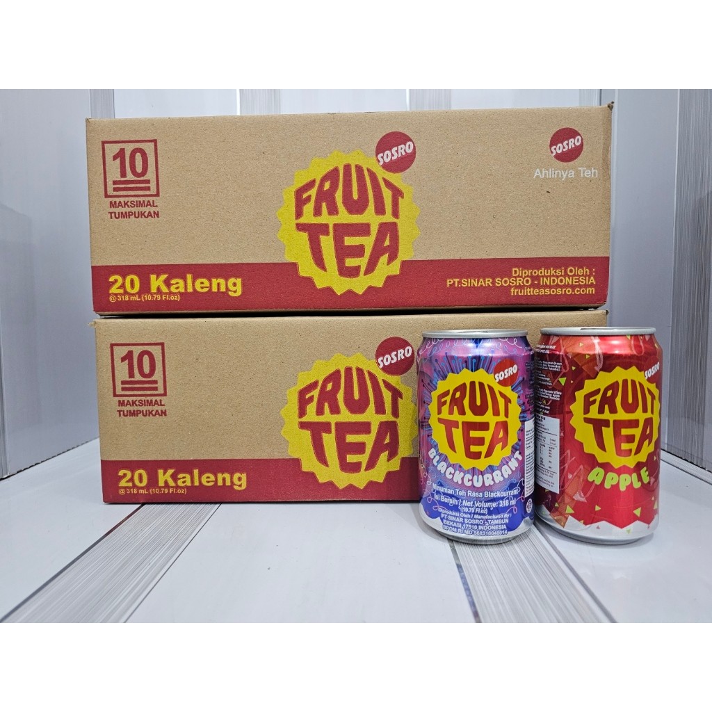 

Sosro Fruit Tea Minuman Kaleng 318ml x 20 Pcs Per Dus
