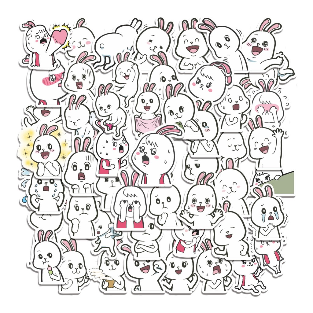 

COD 50 Pcs Stiker Rabbit Loves Blue Jokes Lucu Anti Air Untuk Dekorasi Notebook Sepeda Skateboard Handphone
