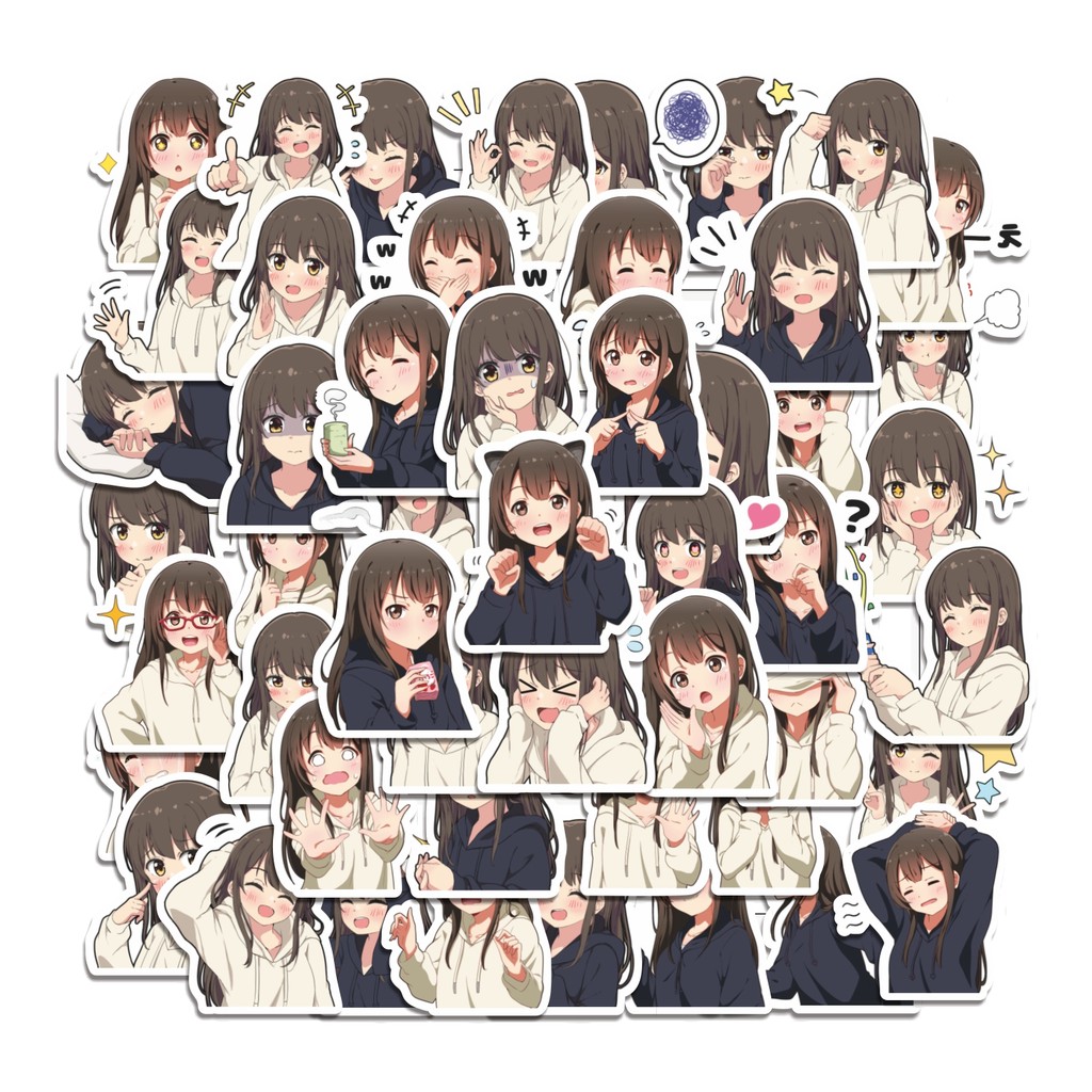 

COD 50 Pcs Stiker Parka Girl Lucu Anti Air Untuk Dekorasi Notebook Sepeda Skateboard Handphone