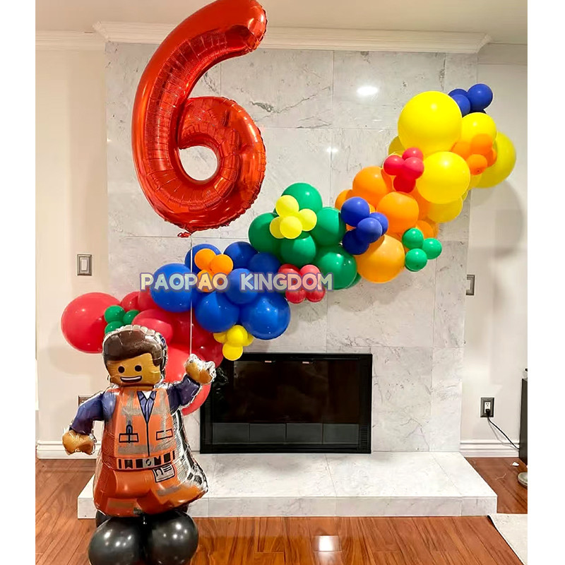 

Ninja Balloons Arch Garland Kit Air mini Blocks Figue Birthday Party Balloons Baby Shower Decoration Boys Gift Toys