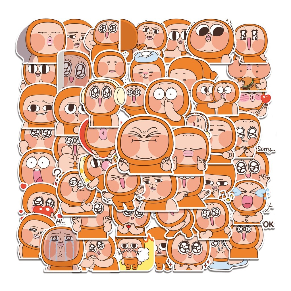 

COD 50 Pcs Stiker Orange Starboy / Bintang Kecil Oranye Lucu Anti Air Untuk Dekorasi Notebook Sepeda Skateboard Handphone