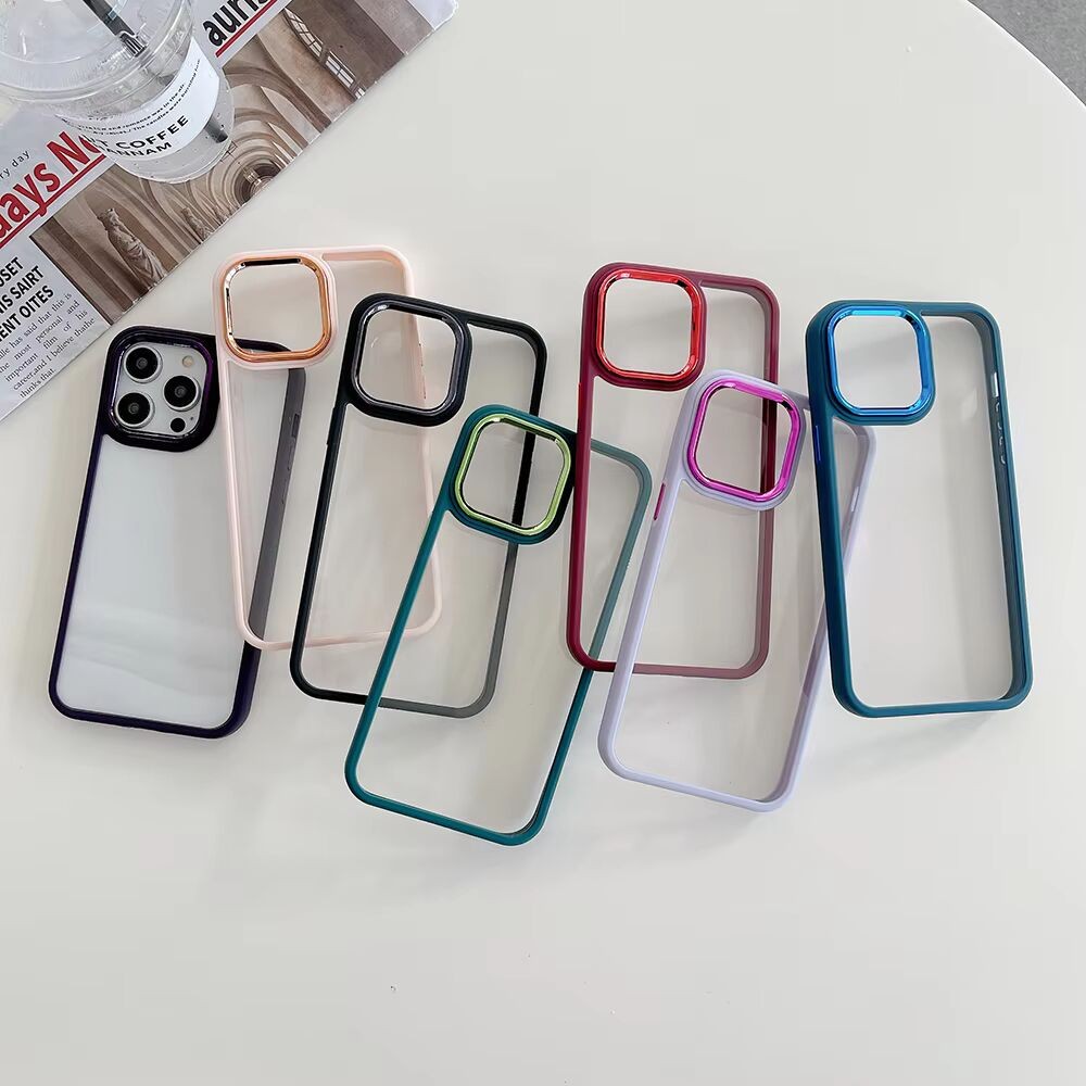 Clear Acrylic Plating Full Cover Case (1) For iPhone 7 8 SE XR XS MAX 11 12 13 14 15 Plus Pro Max Ha