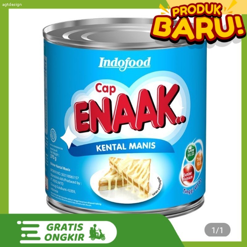 

PAKET MURAH 5 PCS kental manis cap Enaak kaleng 370gr