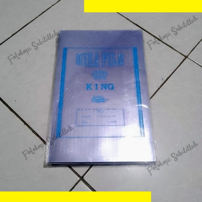 

Plastik Mika Jilid Buku/Makalah/Tugas Ukuran Folio 0.10 mm / Mika Film F4 Per 10 Lembar