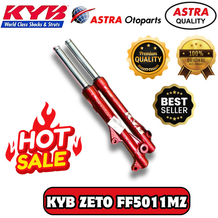 ORIGINAL!!! KYB Front Fork 5011 Shock Depan Motor Beat Vario 110 125 150 Scoopy - Merah