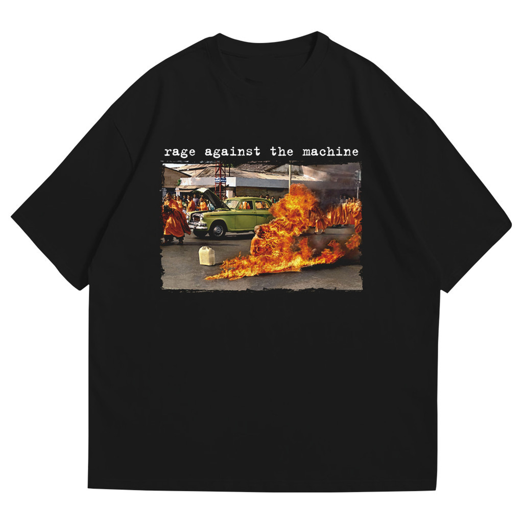 Kaos Lengan pendek Unisex Rage Against The Machine Vintage Cotton Combed 24s