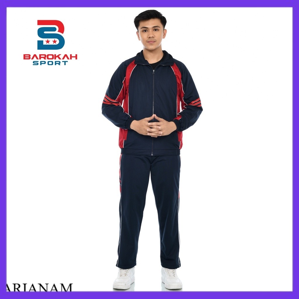 Sale Setelan olahraga pria wanita unisex seragam olahraga setelan jaket celana olahraga jaket sport 