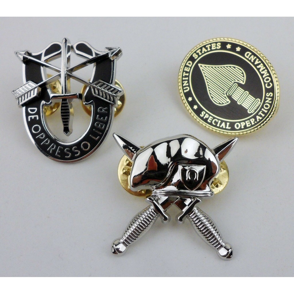 . Three Types United States Special Operations Command Badge USSOCOM Hat Pin -1431