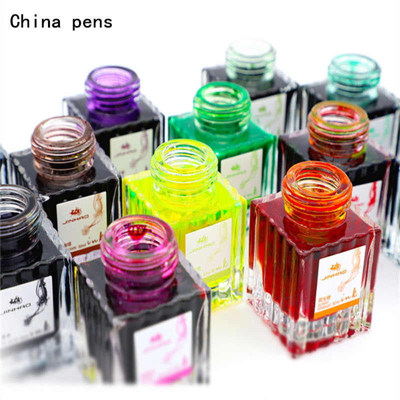 

Jinhao 30ml Glass bottled ink fountain Pen portable pen ink quality is not hurt pen Ink refill cartridge school office supplies