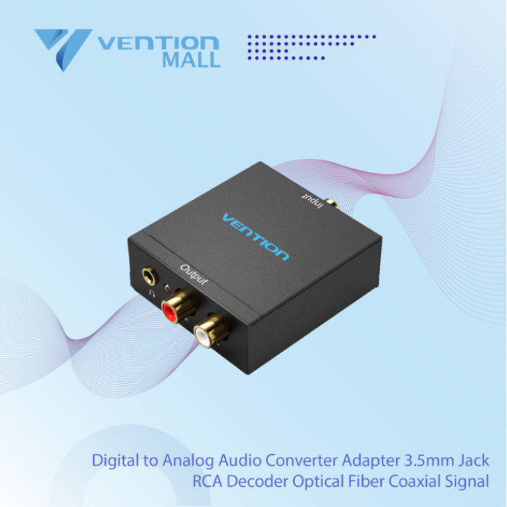 Vention Coaxial Digital Audio Optical to Analog Aux Audio 3.5mm RCA