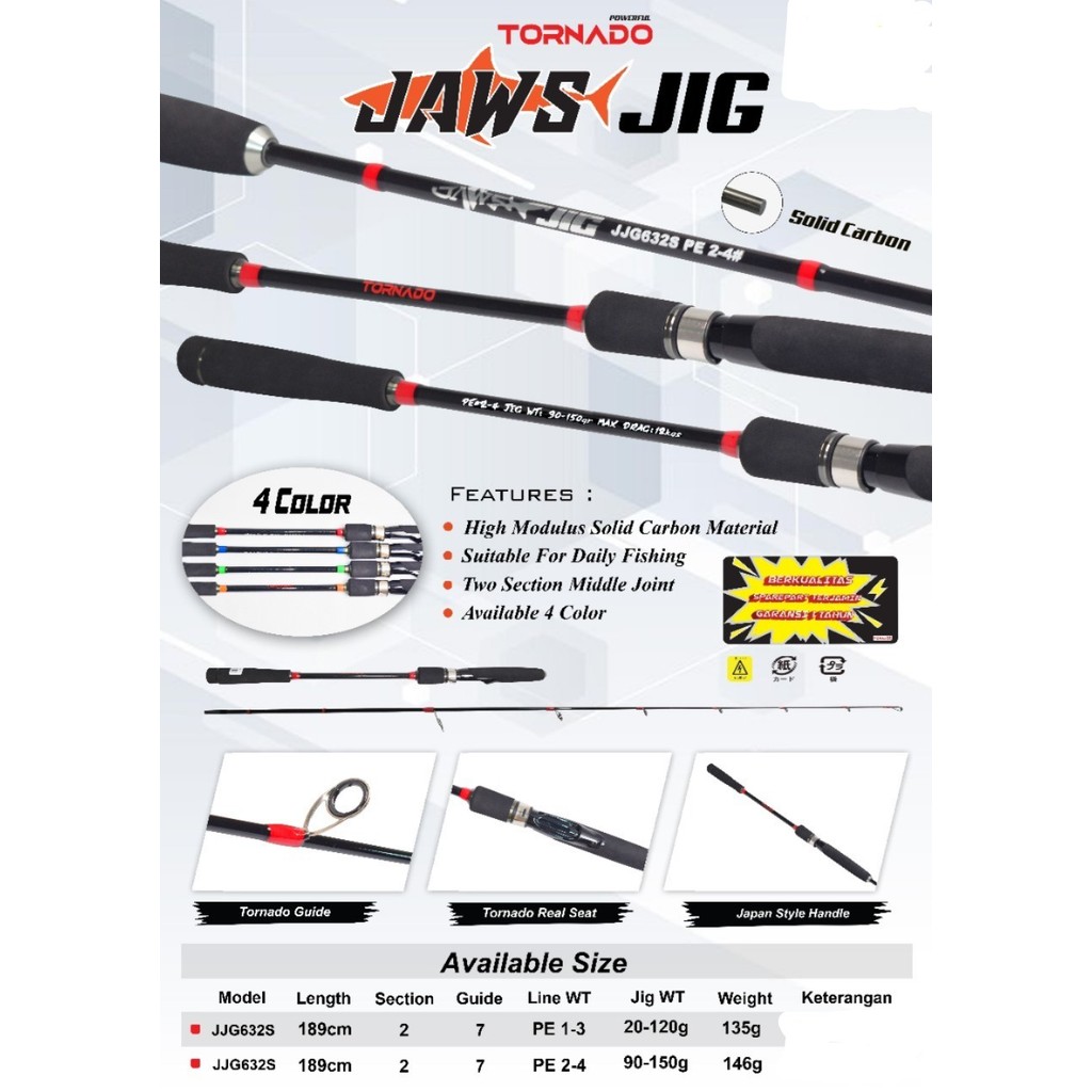 Joran Jigging Tornado Jaws Jig 632/189 cm Carbon Solid