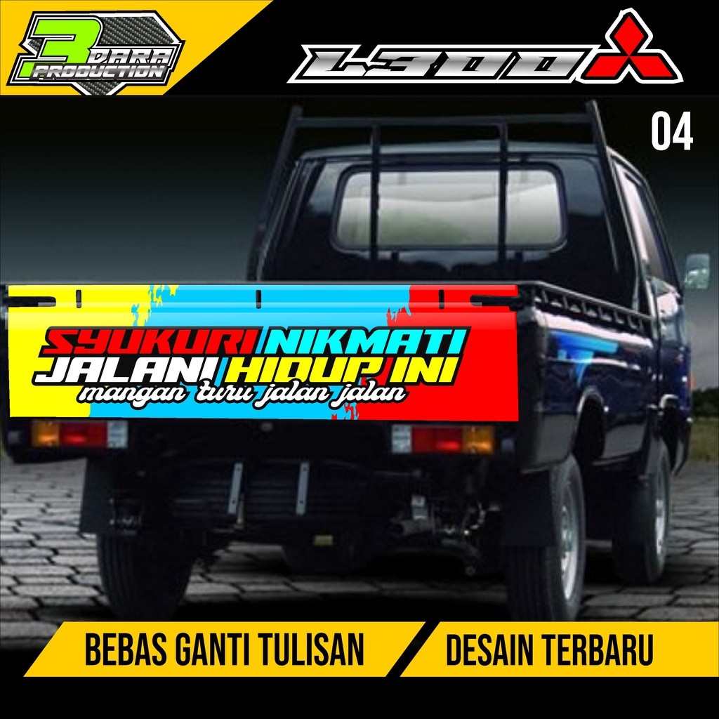 DECAL STIKER PINTU BELAKANG L300 PICK UP STIKER PINTU L 300 KODE 04
