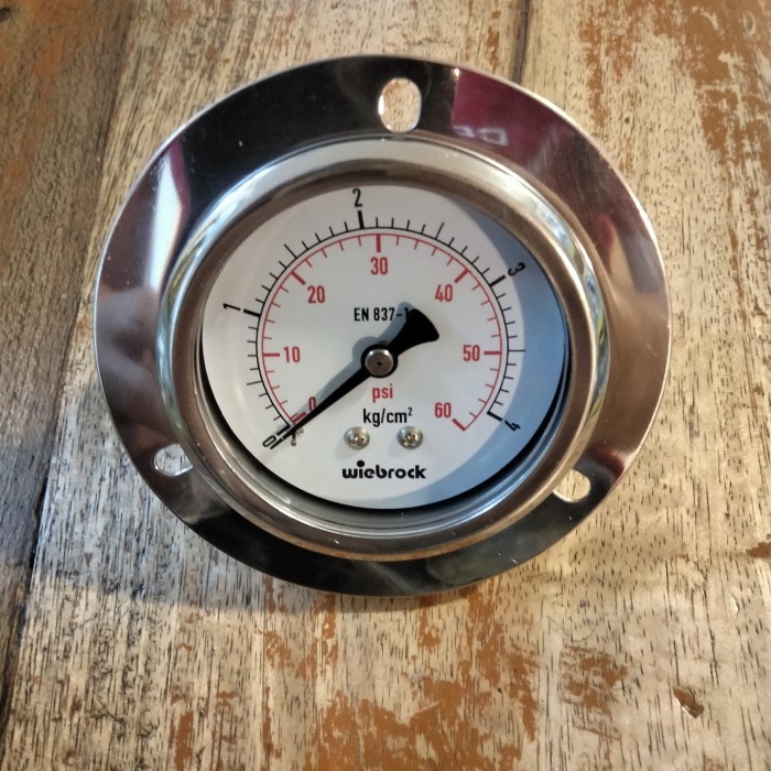 Pressure Gauge 4bar / 60psi Wiebrock Stainless steel Payung kuping
