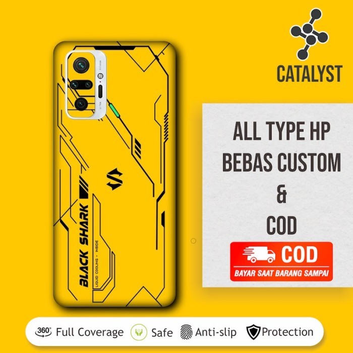 Terbaik Disini (buy 1 get 2) Garskin XIAOMI REDMI Note 10 Pro Black Shark Bisa Custom