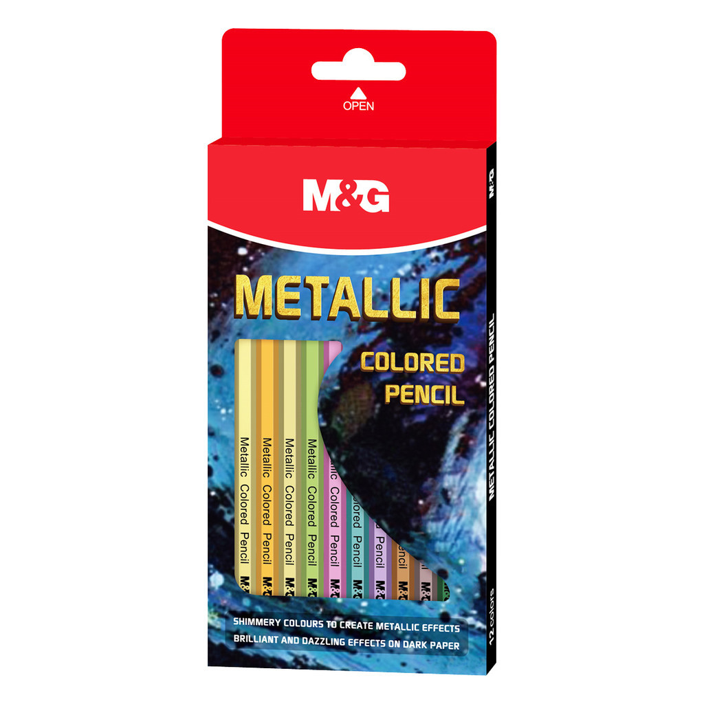

Pensil Warna Metalik M&G AWP39811 Metalic Colour Isi 12 Warna
