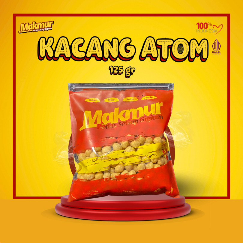 

Makmur Kacang Atom Varian Level Pedas - Makanan Ringan Viral