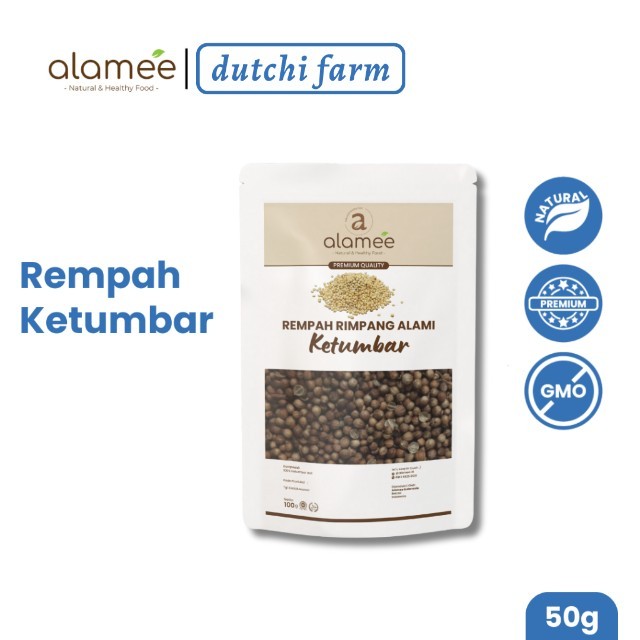 

ALAMEE Ketumbar Organik Coriander Seed Biji Rempah Rimpang Alami Bumbu Seasoning Masakan Masak 50gr Dutchi Farm