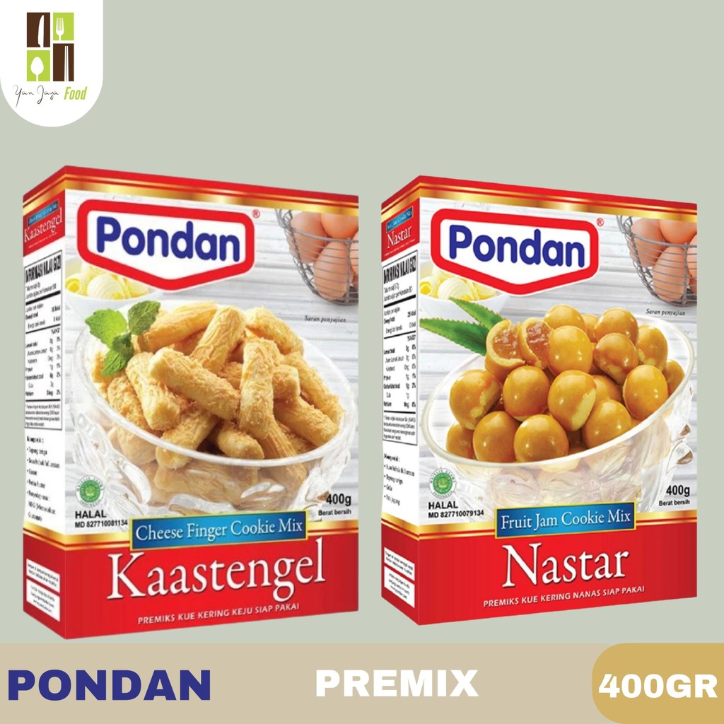 

Pondan Tepung Premix Kaastengels / Pondan Tepung Premix Nastar Kemasan 400gr