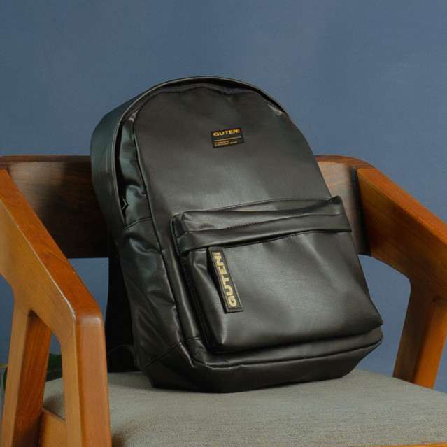 FG45RF Guten Inc Bruce Faux Leather Backpack Tas Ransel Pria Wanita