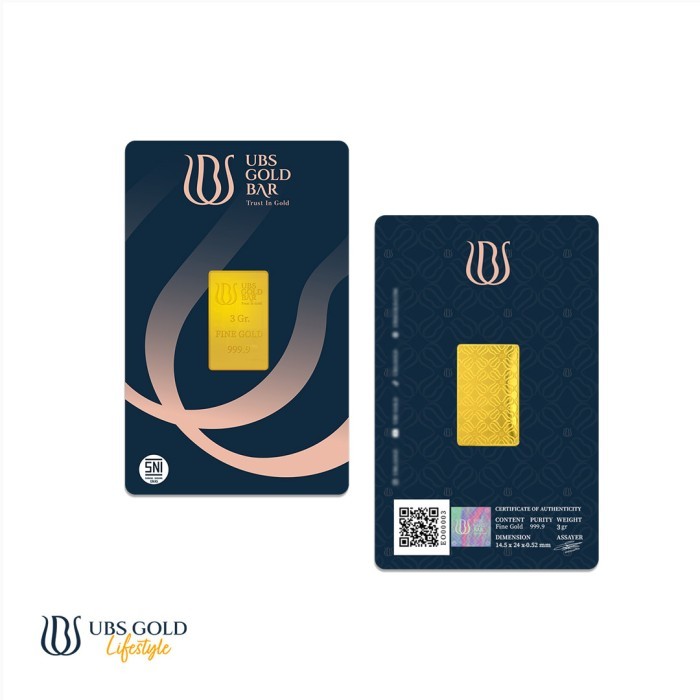 [MUTIARA] LM UBS 3 gram | Emas Logam Mulia 99.99% 24K NEW
