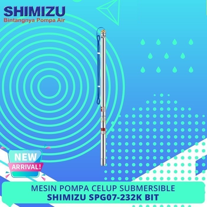 TERMURAH SHIMIZU POMPA CELUP SUMUR DALAM SUBMERSIBLE SPG07-232K BIT