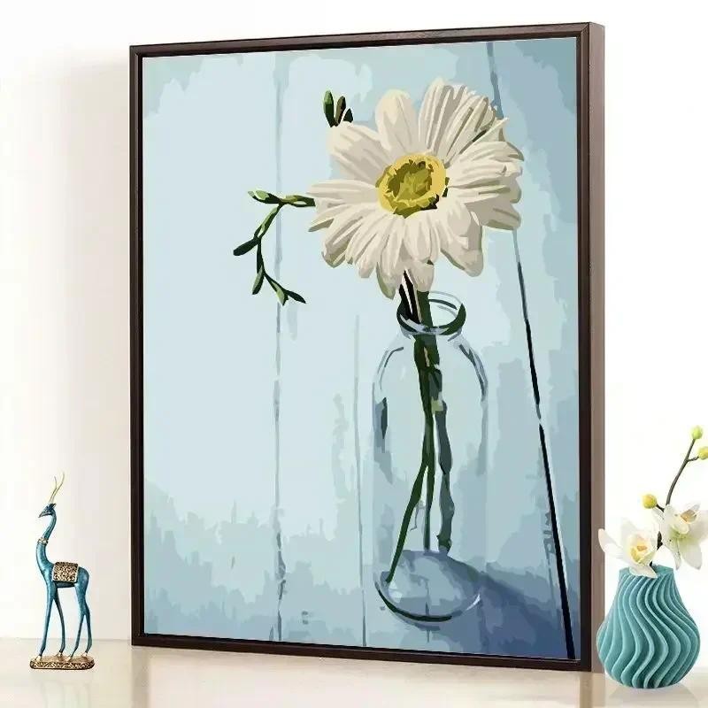 

20857-Tulip diy digital acrylic flower painting explosion hand-filled landscape painting
