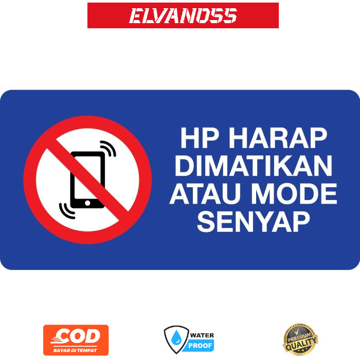 

STIKER RAMBU HP HARAP DIMATIKAN - 15X30CM SIGNAGE FREE CUSTOM DESAIN STICKER