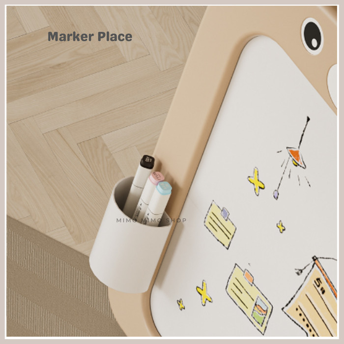 

SET PAPAN TULIS ANAK MAGNETIC BEAR DAN KURSI WHITEBOARD ERASABLE - RED BLUE