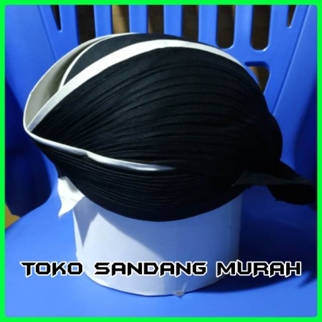 Blangkon jogja jebeh lipat Hitam lis Putih - Baju ja - Busana ja - Pakaian ja - Surjan Lurik Lurik