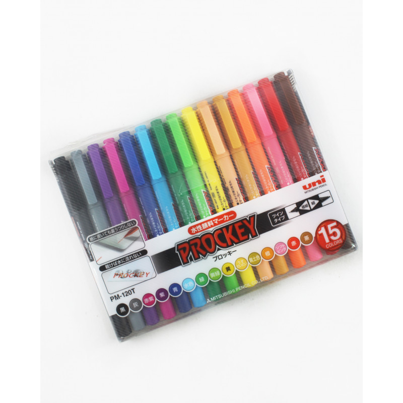 

Uni Prockey Ultra Fine Point And Fine Point Marker Paint 15 Color - 10 PCS