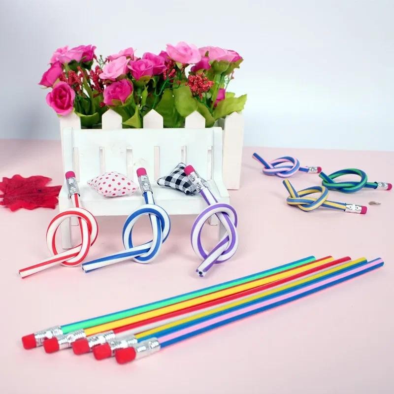 

10/50Pc Colorful Flexible Bend Painting Pencils with Eraser for Kids Birthday gifts Party Favors Back To School Prize Goodie Bag