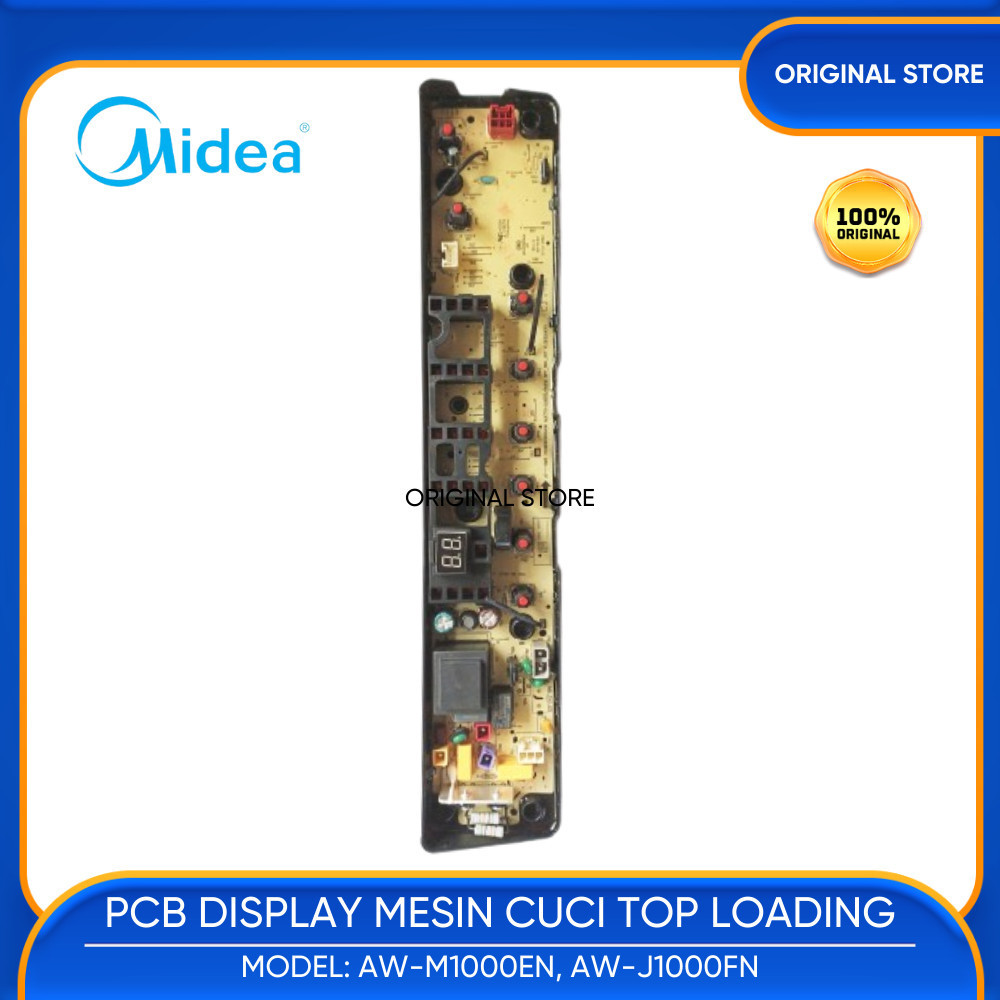Modul Tombol Pcb Display Mesin Cuci MIDEA 1 Tabung Top Loading AW-M1000EN AW-J1000FN AW M1000EN AW J