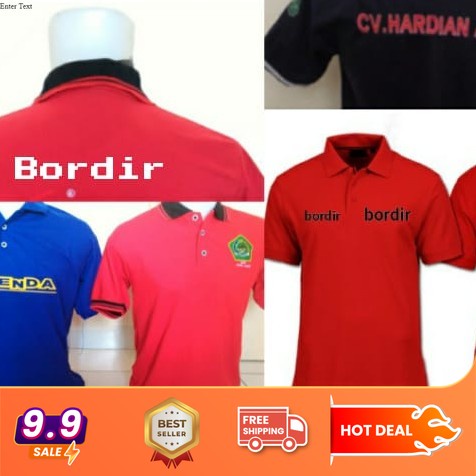 TERIMA JASA BORDIR 3 TITIK - JASA BORDIR POLO SHIRT