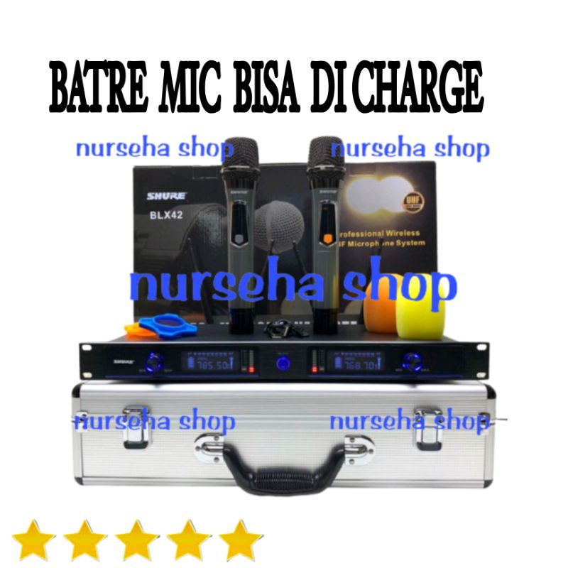 Mic Wireless Shure Blx42 multi frequency Blx 42 microphone handheld