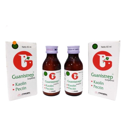 Guanistrep syrup 60ml / Obat Diare Anak & Dewasa Kaolin Pektin Sirup