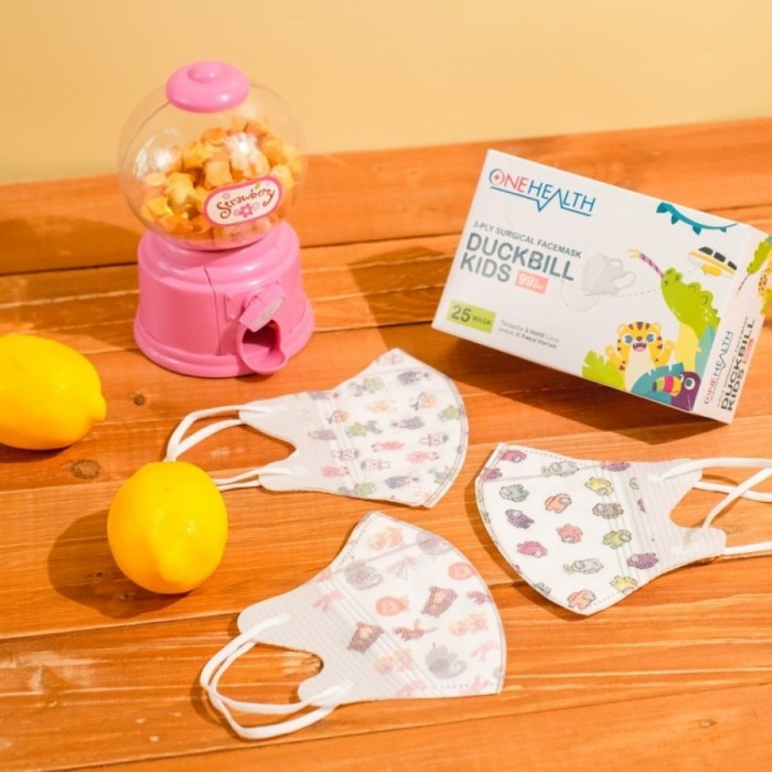 Masker Duckbill Kids OneHealth isi 25's / Masker Duckbill Anak Motif