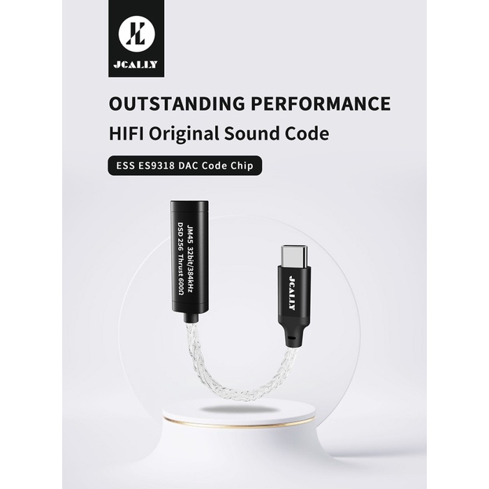 Terlaris ✨-JCALLY JM45 HiRes Audio Portable Amplifier DAC USB Type C to 3,5mm - JM45