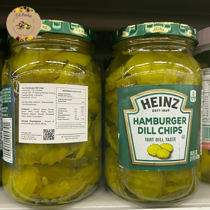Heinz Hamburger Dill Chips Acar Timun 473 ml