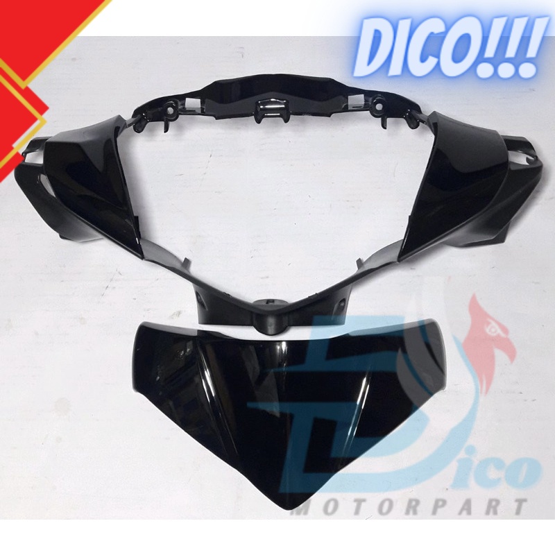 Batok Depan Supra X 125 Helm In 2011 2012 2013 Hitam | front handle cover WIN | kepala lampu motor h