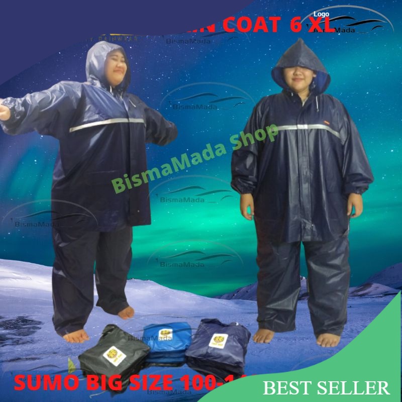 MANTEL SELIMUT JAS HUJAN MANTOL JUMBO UKURAN BESAR BIG SIZE SUMO 6XL 6 XL PRIA DAN WANITA TIGER HEAD