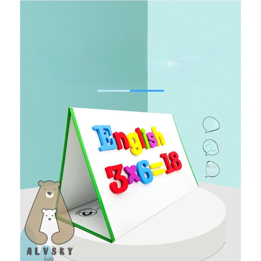 

5A. PAPAN TULIS ANAK DUA SISI / WHITEBOARD TWO SIDE WIPE CLEAN WRITING BOARD