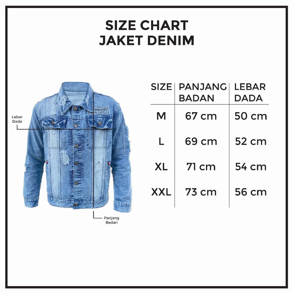 Dhozen Jaket Jeans Pria Denim Biowash A459