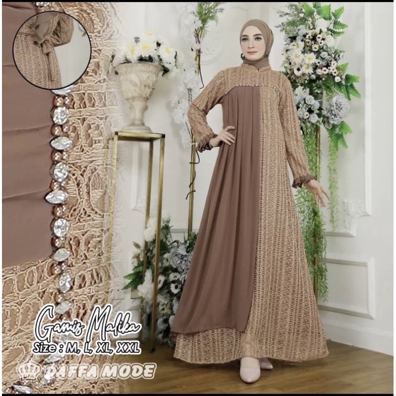 GAMIS DREES MALIKA -DRESS PESTA MEWAH-DRESS MALIKA-GAMIS KONDANGAN-GAMIS PESTA-DRESS WANITA-GAMIS MU