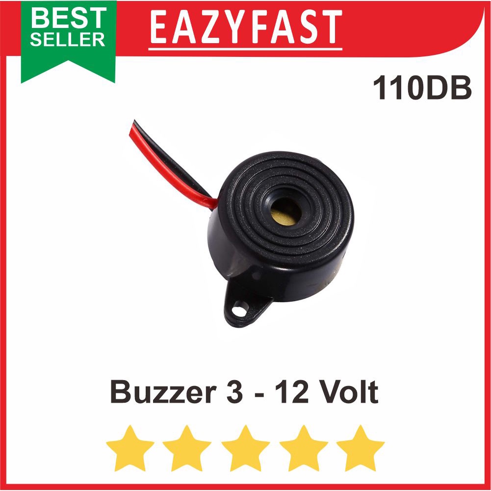 Speaker Buzzer Active Aktif Beep 3v 5v 12v 3 5 12 V Volt Continues Alarm High Decibel High Quality S