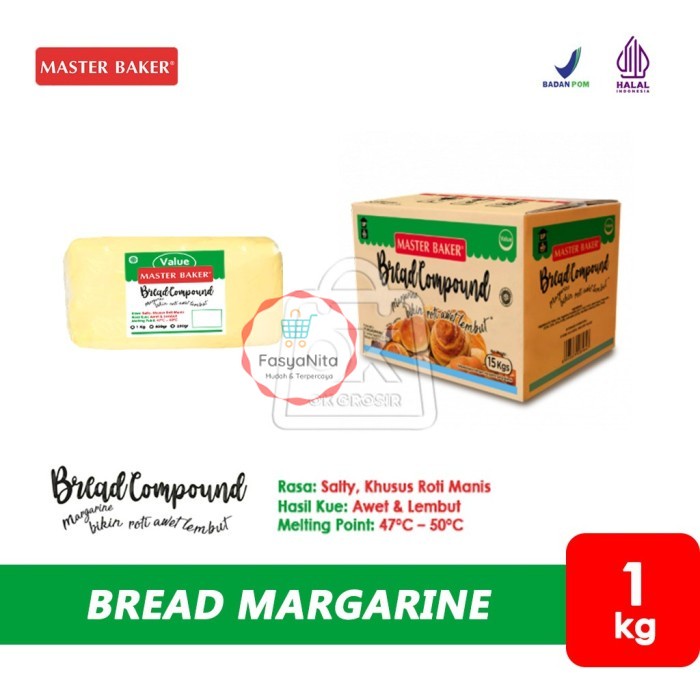 

Margarin Roti Manis Bread Compound Value Master Baker (1 Kg) - FasyAnita Mart Denpasar