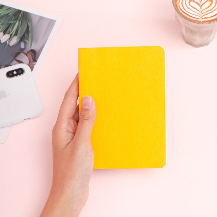 

Bukuqu Pocket Notebook Leather A6 - Buku Saku - Notebook pocket - Navy, Plain