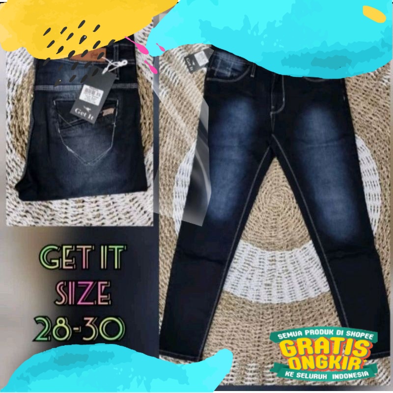 READY CELANA JEANS WANITA MERK GET IT / SKINNY JEANS GET IT/ Silver