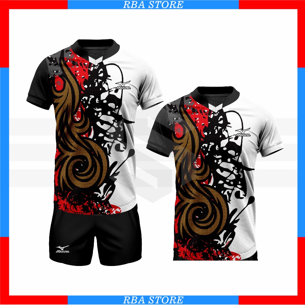 PROMO TERMURAH// Jersey Voli Mizuno Baju Volly Jersey Futsal Baju Futsal Kaos Bola Atasan Olahraga B