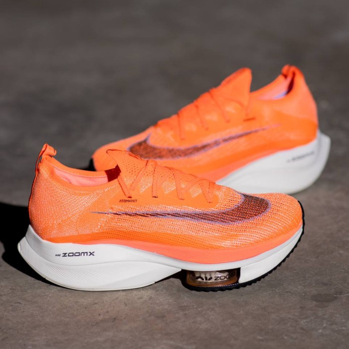 Sepatu WANITA N1KE AIR ZOOM ALPHAFLY ORIGINAL ORANGE BLACK WHITE