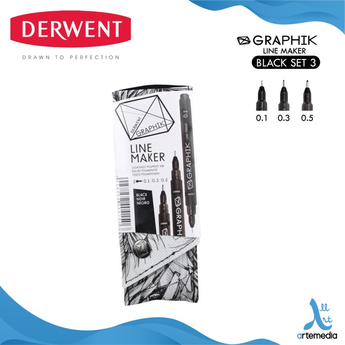 

Drawing Pen Derwent Black Line Maker Set - GRAPHITE 0.5